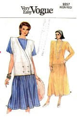 9257 EZ VOGUE DROP WAIST DRESS LENGTHS, HIP VEST PATTERN 6-10, 12-16